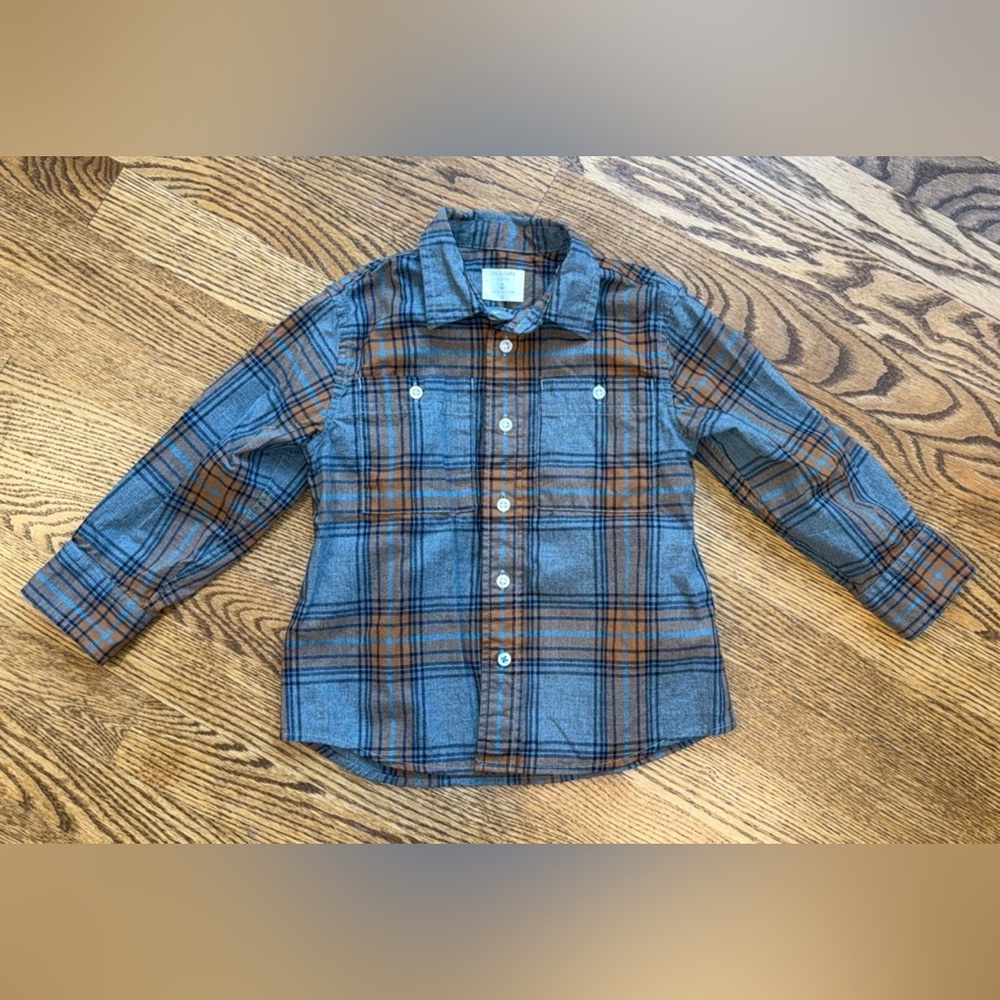 J.Crew Kids | Kids' long-sleeve button-down in lightweight flannel | Size: 2T